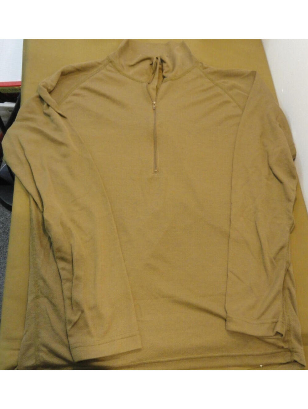NEW SEKRI PCU LEVEL 1 COYOTE BASE LAYER ZIP UP SHIRT SPECIAL FORCES LARGE LONG